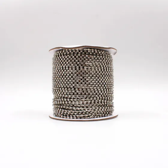 Corrente De Strass Separada Ss12 Em Vidro Com 100 Metros