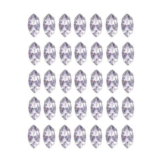 Chaton Engrampado Navete 05X10Mm Em Acrilico Com 1000 Pecas
