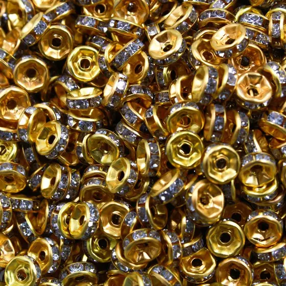 Rondela De Strass 06Mm Em Ferro E Resina Com 1000 Pecas