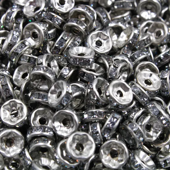 Rondela De Strass 08Mm Em Ferro E Resina Com 1000 Pecas