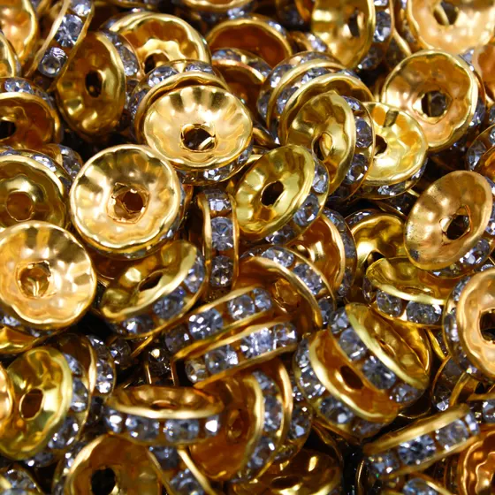 Rondela De Strass 10Mm Em Ferro Com Resina Com 500 Pecas