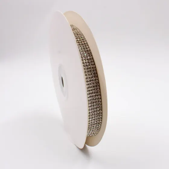 Faixa De Strass 12Mm Em Vidro Com 5 Metros