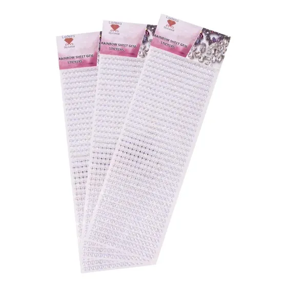 Cartela Adesiva Strass 05Mm Em Acrilico Com 12 Cartelas