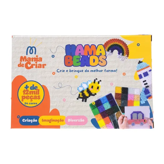 Kit Hama Beads 2.6Mm Com 12.000 Pecas Em Plastico
