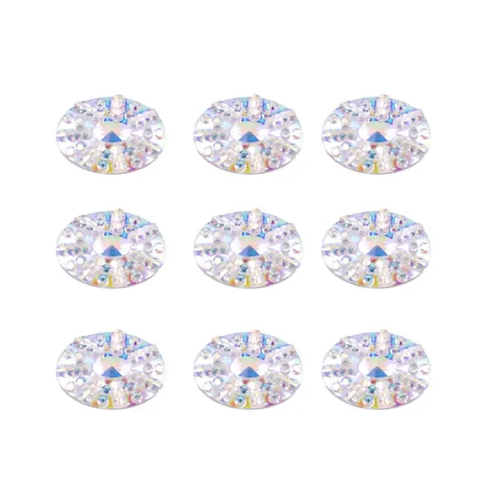 Chaton Oval Com Strass 10X14Mm Para Costura Com 500 Pecas