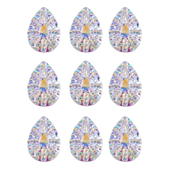 Chaton Gota Com Strass 13X18Mm Para Costura Com 300 Pecas