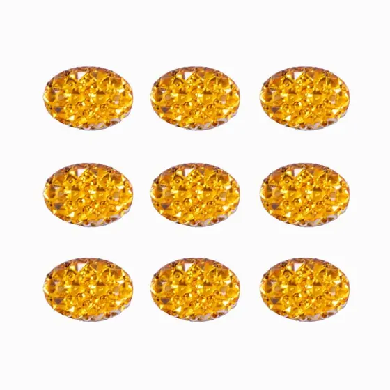 Chaton Cascalho Oval 10X14Mm Para Costura Com 500 Pecas - Laranja