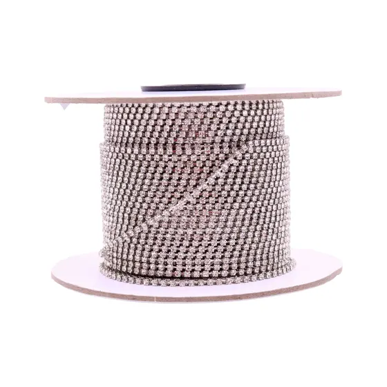 Corrente De Strass Separada Ss6.5 Em Vidro Com 50 Metros