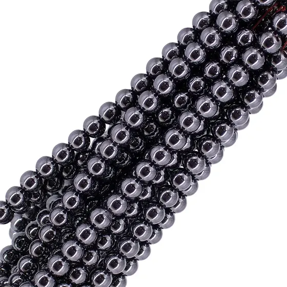 Fio De Pedra Natural Hematita 10Mm Com 10 Fios