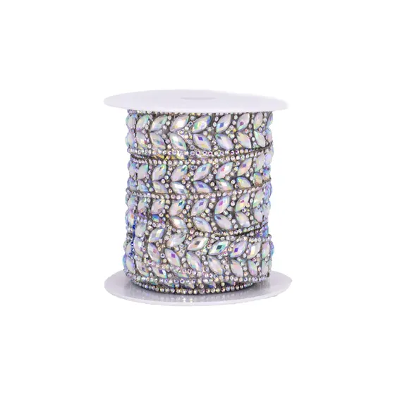 Fita Termocolante Chaton Com Strass 1.9Cm Em Vidro Com 5 Metros