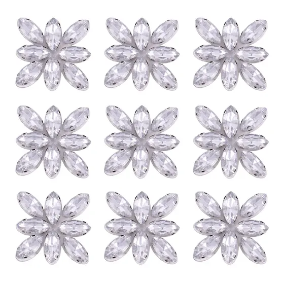 Aplique De Chaton Termocolante 42X42Mm Em Acrilico Com 12 Pecas