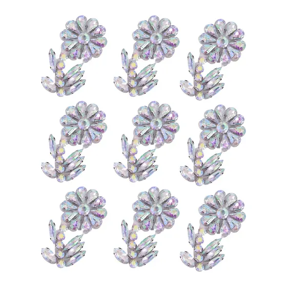 Aplique De Chaton Termocolante 30X50Mm Em Acrilico Com 12 Pecas