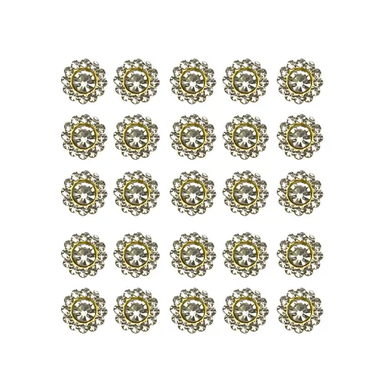 Chaton Redondo Com Borda De Strass 10Mm Em Acrilico Com 500 Pecas