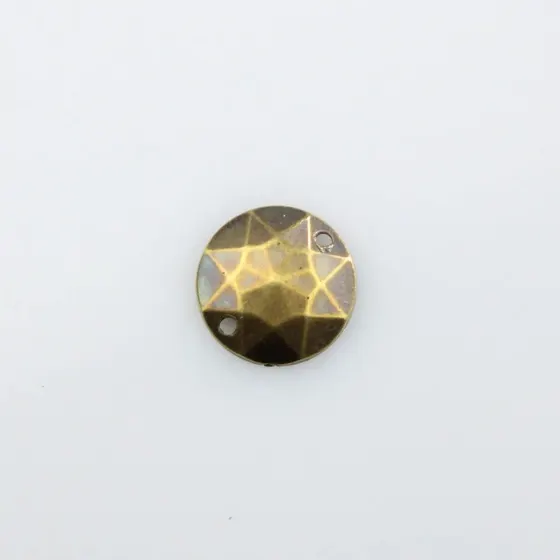 Chaton Para Costura Redondo Sextavado 14Mm Em Abs Com 500Gr