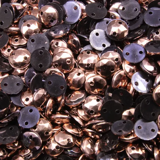 Chaton Para Costura Redondo Sextavado 06Mm Em Acrilico Com 5000 Pecas