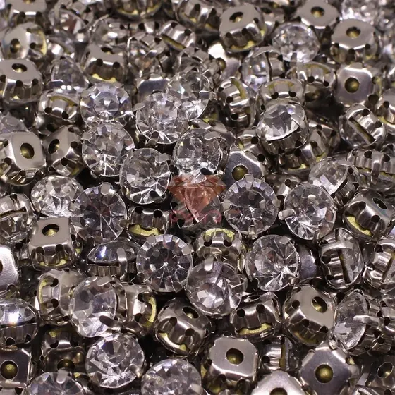 Strass De Costura C/Caixinha 4 Garras Ss32 Em Latao Com 288 Pcs