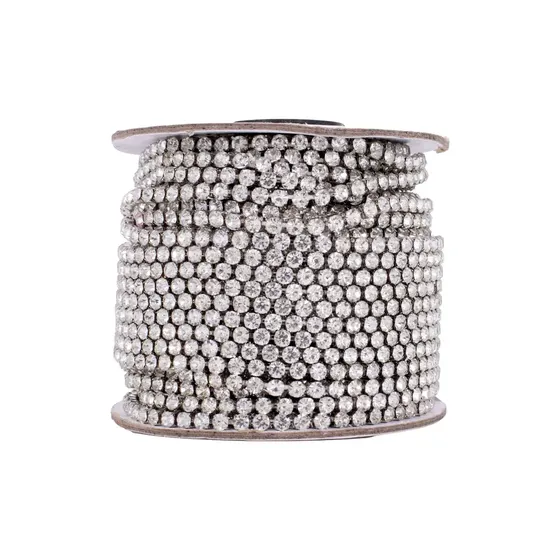 Corrente De Strass Junta Ss24 Em Vidro Com 30 Metros