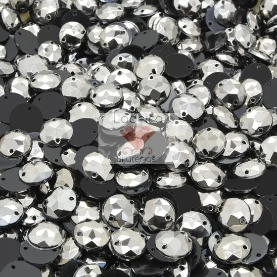 Chaton Para Costura Redondo Sextavado 10Mm Em Acrilico Com 2000 Pecas