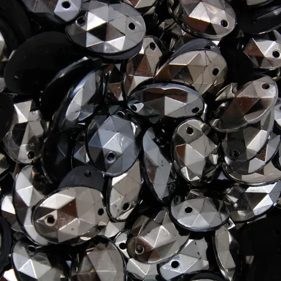Chaton Para Costura Oval 10X14Mm Em Acrilico Com 2000 Pecas