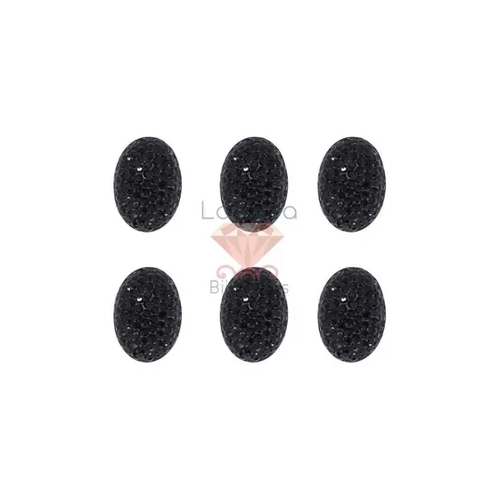 Chaton Para Colagem Oval Drusa 13X18Mm Em Acrilico Com 800 Pecas