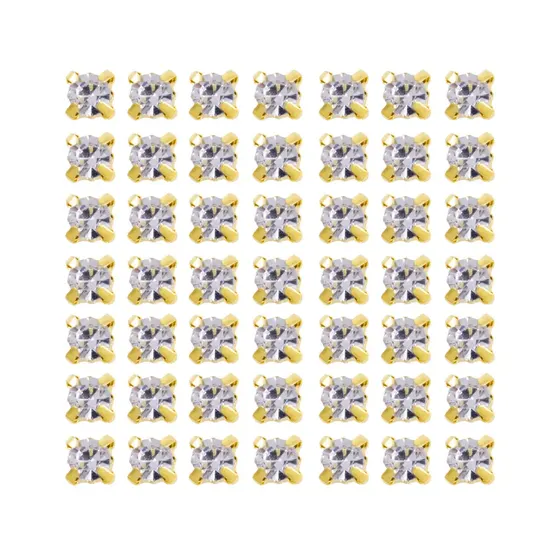 Strass De Costura C/Caixinha 4 Garras Ss28 Em Ferro Com 720 Pecas