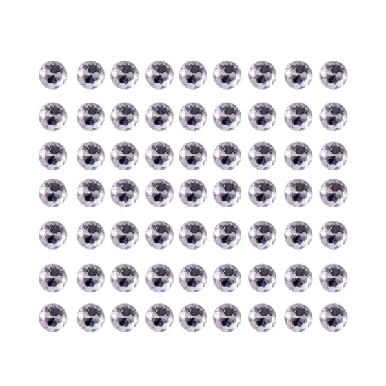 Chaton Para Colagem Redondo Sextavado 08Mm Em Acrilico Com 250Gr