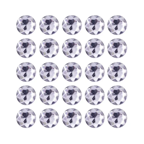 Chaton Para Colagem Redondo Sextavado 12Mm Em Acrilico Com 250Gr