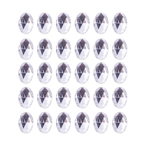 Chaton Para Colagem Oval Sextavado 10X14Mm Em Acrilico Com 250Gr