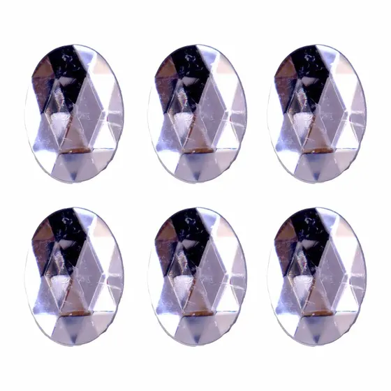 Chaton Para Colagem Oval Sextavada 18X25Mm Em Acrilico Com 250Gr
