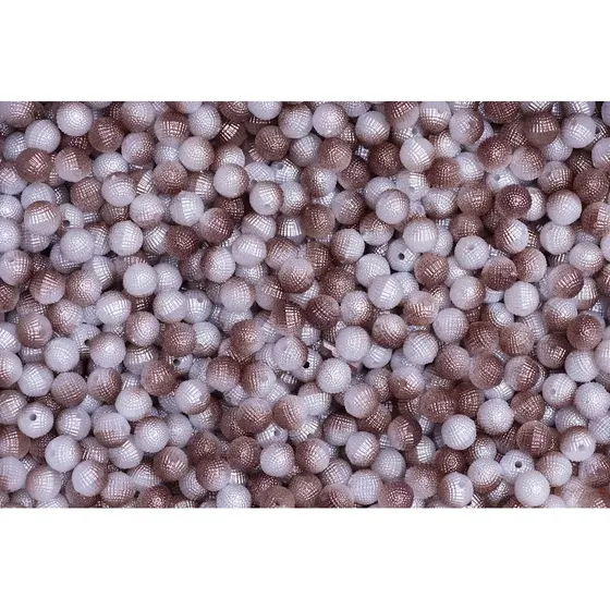 Perola Cascuda Mesclada Passante 10Mm Em Abs Com 500Gr