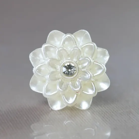 Flor Pe\X90Rola E Strass 20Mm Em Abs Com 100 Pecas