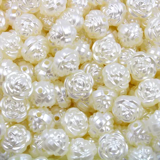 Entremeio Flor 12Mm Abs Com Furo