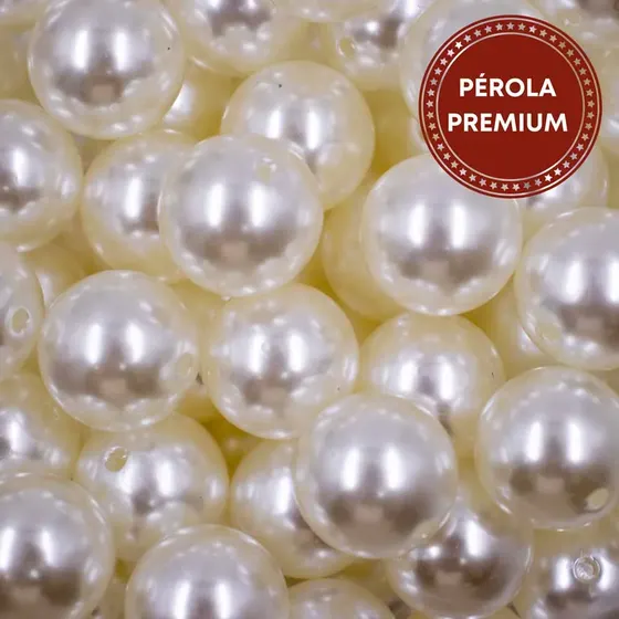 Perola Premium Com Furo 20Mm Em Abs