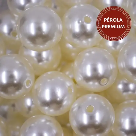 Perola Premium Com Furo 24Mm Em Abs