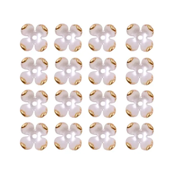 Entremeio Flor Tulipa De Perola 13Mm Em Abs