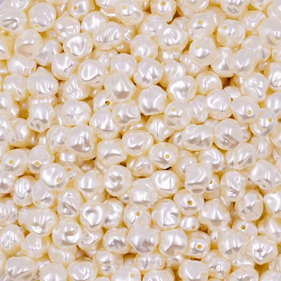 Passante Irregular Perolado 09X10Mm Em Abs
