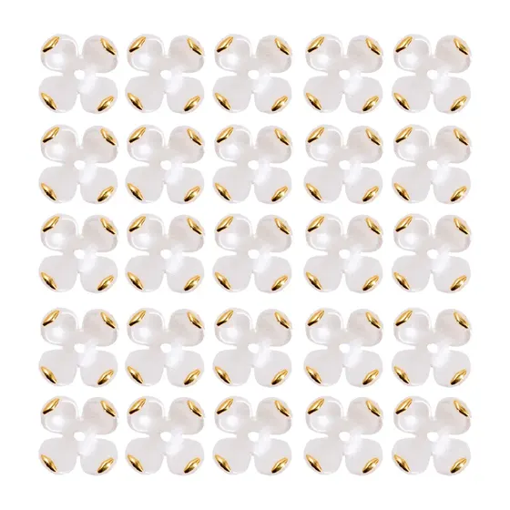 Entremeio Flor Tulipa De Perola 17Mm Em Abs