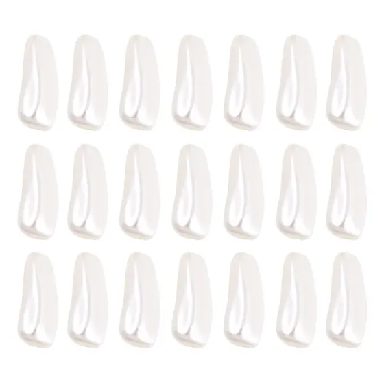 Perola Irregular Passante 22X11.5Mm Em Abs