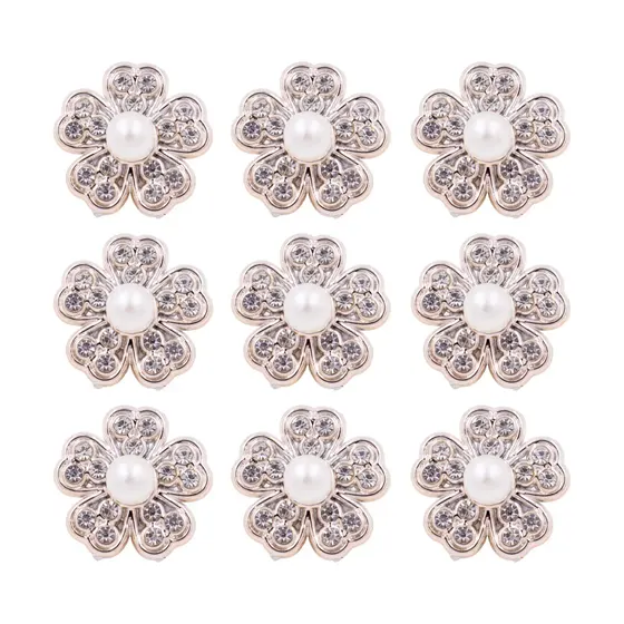 Pin Para Broche Trevo Com Perola 18Mm Em Abs Com 100 Unidades