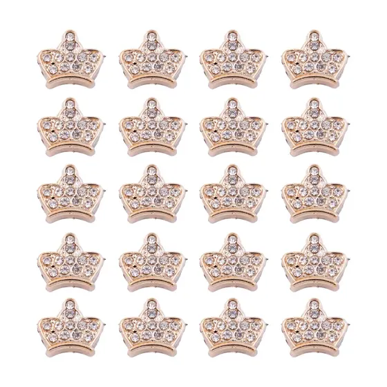 Pin Para Broche Coroa E Coracao Com Strass 16X14Mm Em Abs Com 100 Unidades