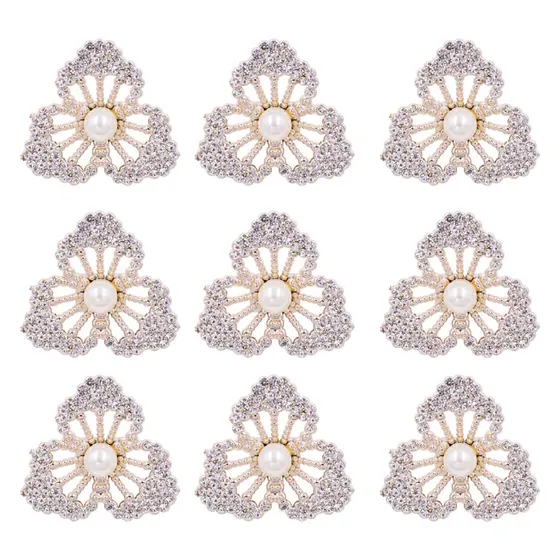 Pin Para Broche Flor 3 Petalas 36X35Mm Em Abs Com 100 Unidades