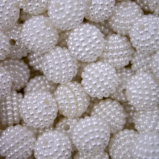 Perola Craquelada Passante 10Mm Em Abs Com 500Gr