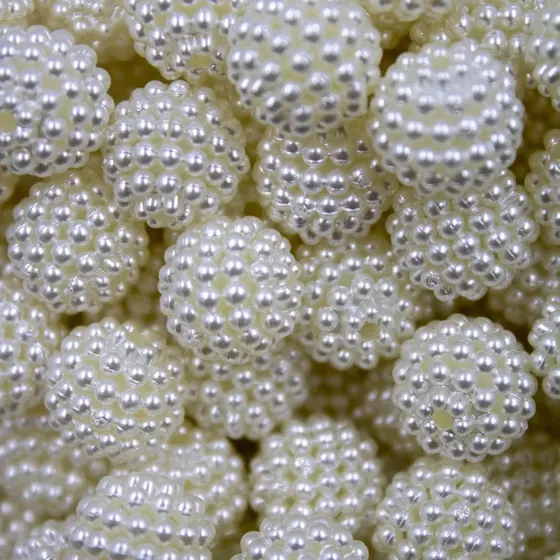 Perola Craquelada Passante 12Mm Em Abs Com 500Gr