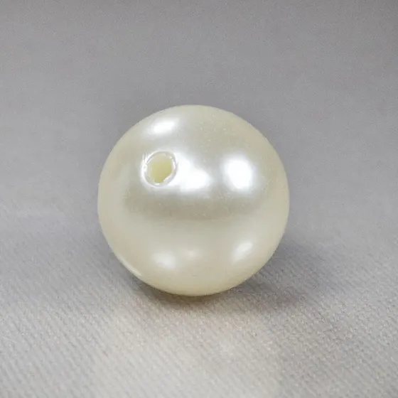 Perola Inteira Com Furo 14Mm Em Abs Com 500Gr