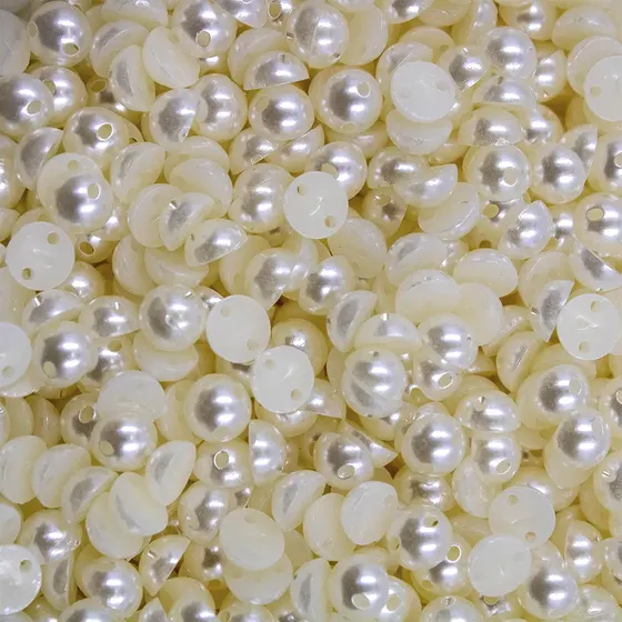 Meia Perola Para Costura 06Mm Em Abs Com 500Gr