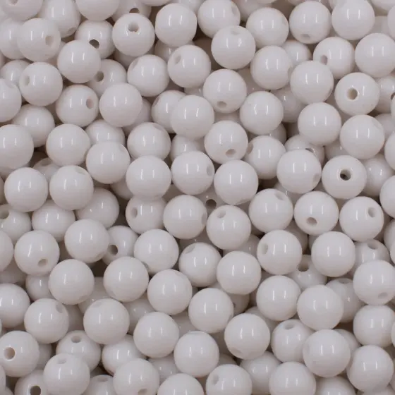 Bola Plastica Leitosa Passante 08Mm