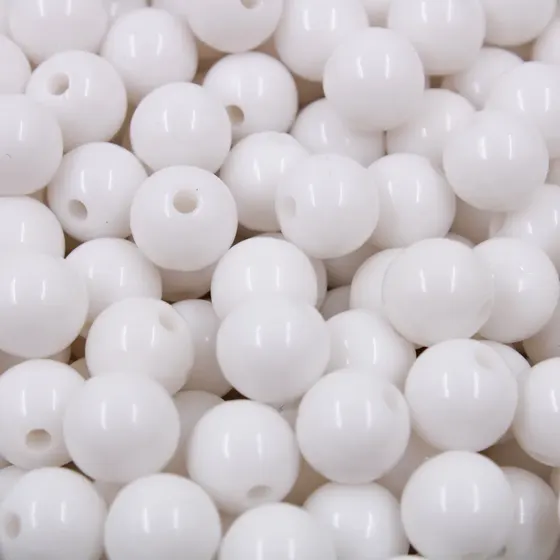 Bola Plastica Leitosa Passante 10Mm