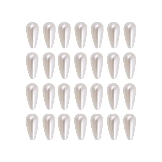 Gota Em Perola Passante 9X15Mm Em Abs Com 500Gr
